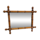 Antique turned wood mirror