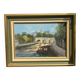 Framed oil painting on canvas - Paris - Pont Neuf - Notre Dame de Paris