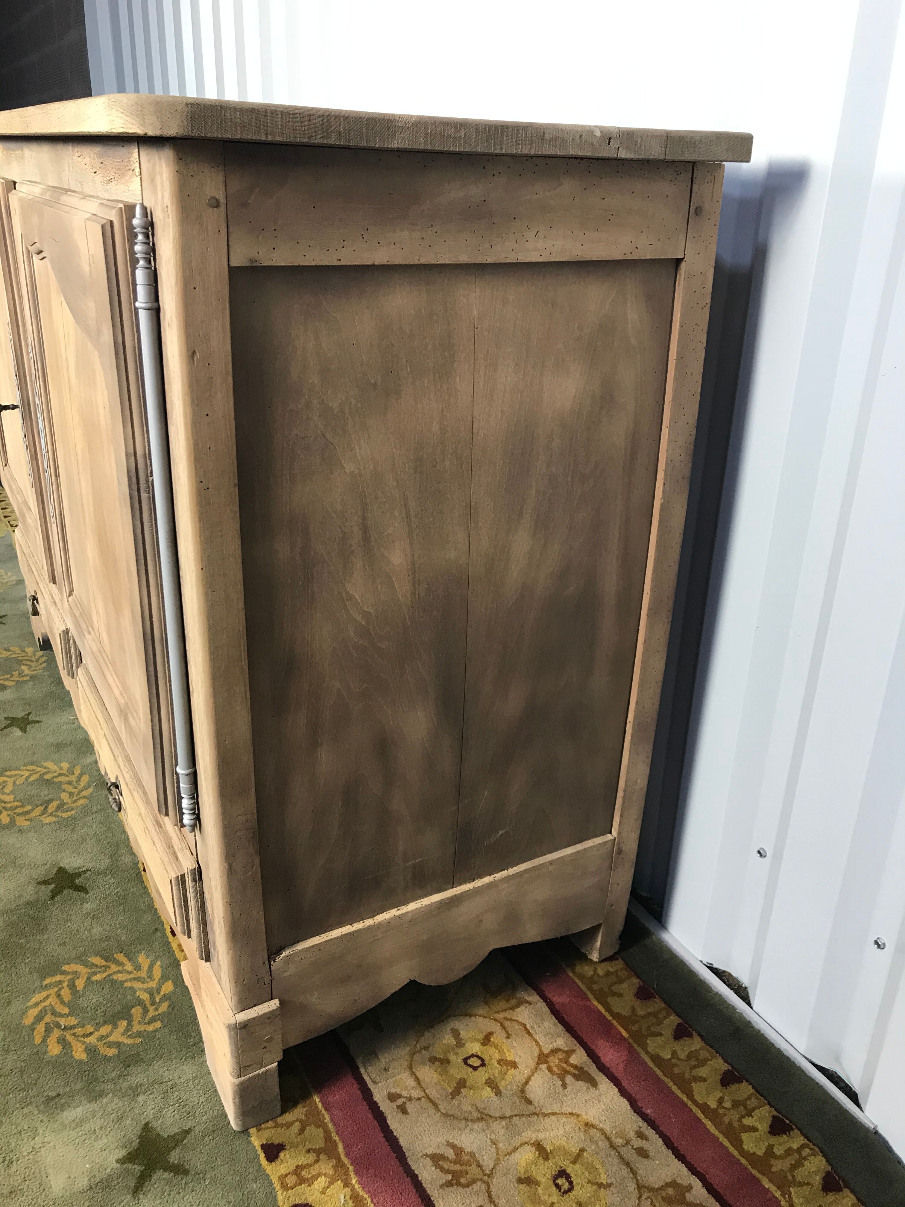 Rustic bass buffet in solid oak erased