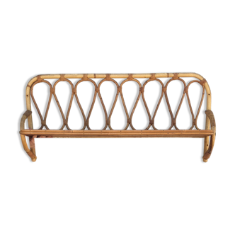 Rattan wall shelf