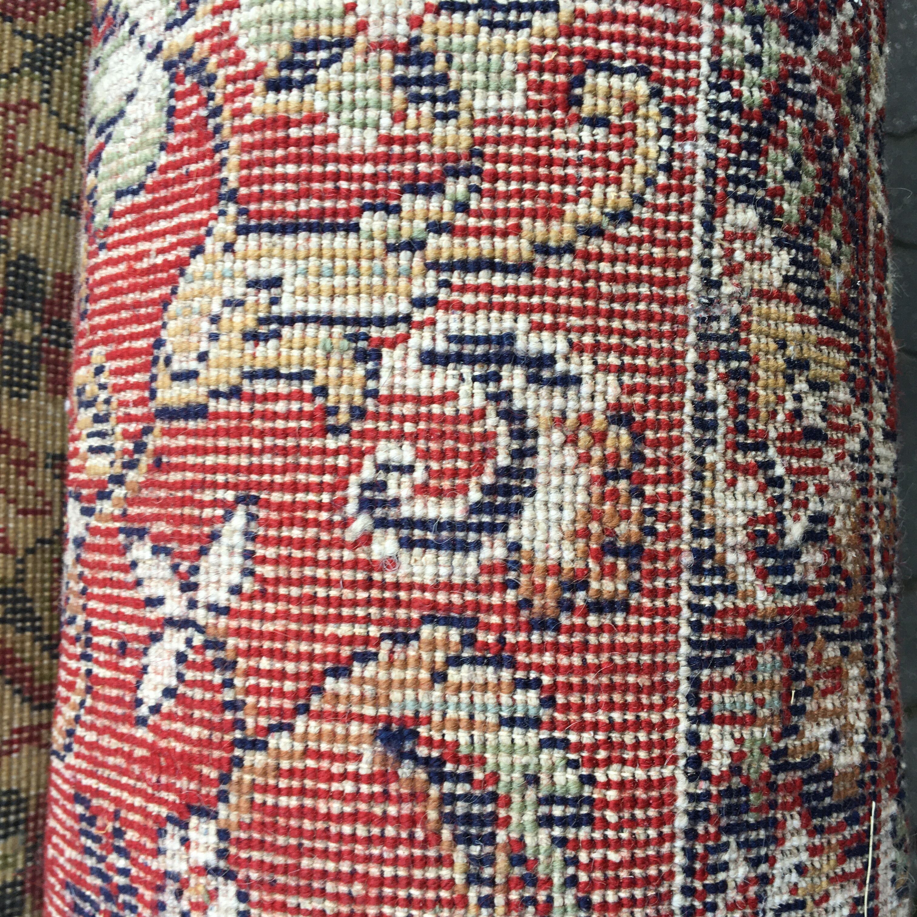 Rug carpet 70s mid century czechoslovakia red 206cm x 300cm
