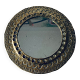 Round brass mirror