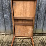 Poplar wood table with 2 front drawers from the Reconstruction period.
