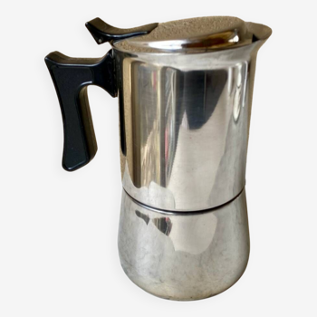 Cafetière italienne 8 tasses Nanni P. & B. Vintage Italie années 90 inox 18/10