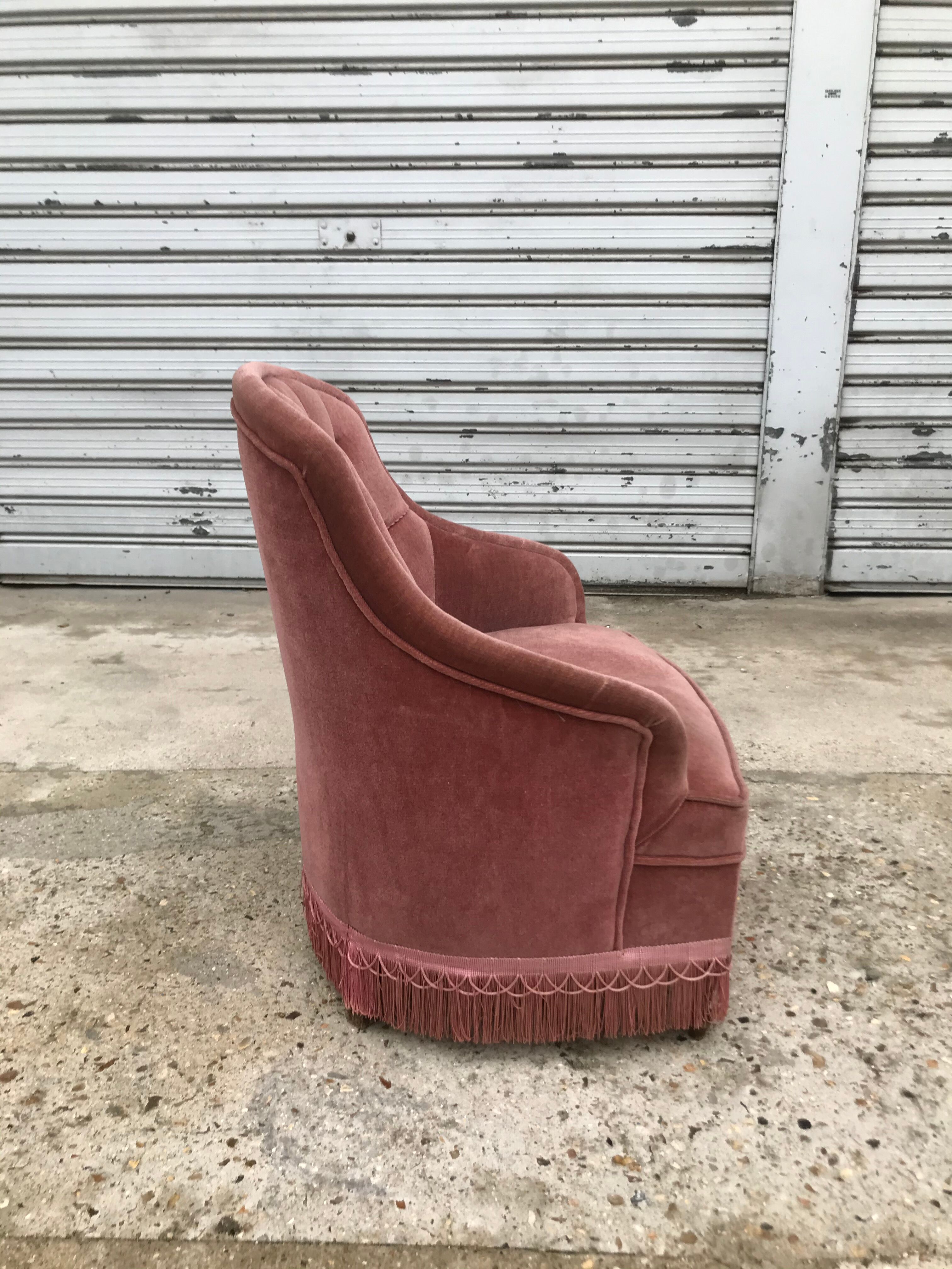 Pink padded chair