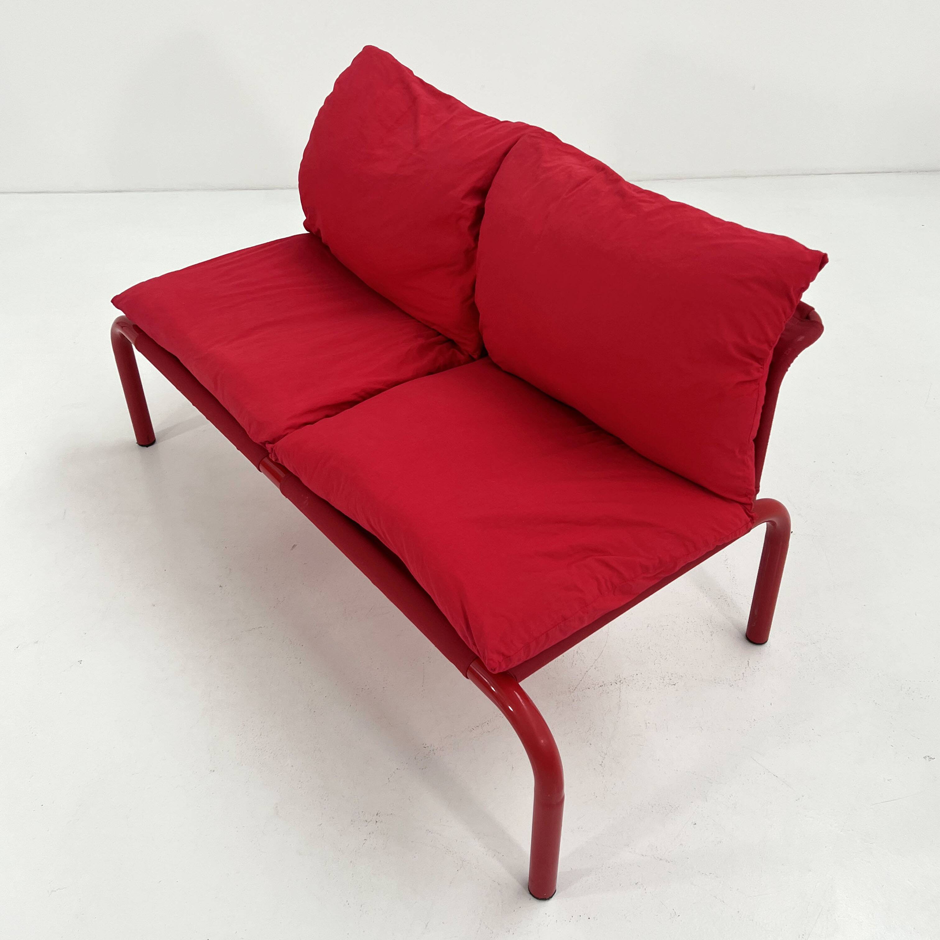 Sofa Tubulaire Rouge de Thalia & Co, 1980
