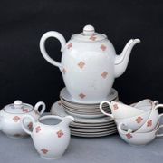 Vintage Volkstedt Germany Porcelain Tea & Caffee Set with Creamer and Sugar