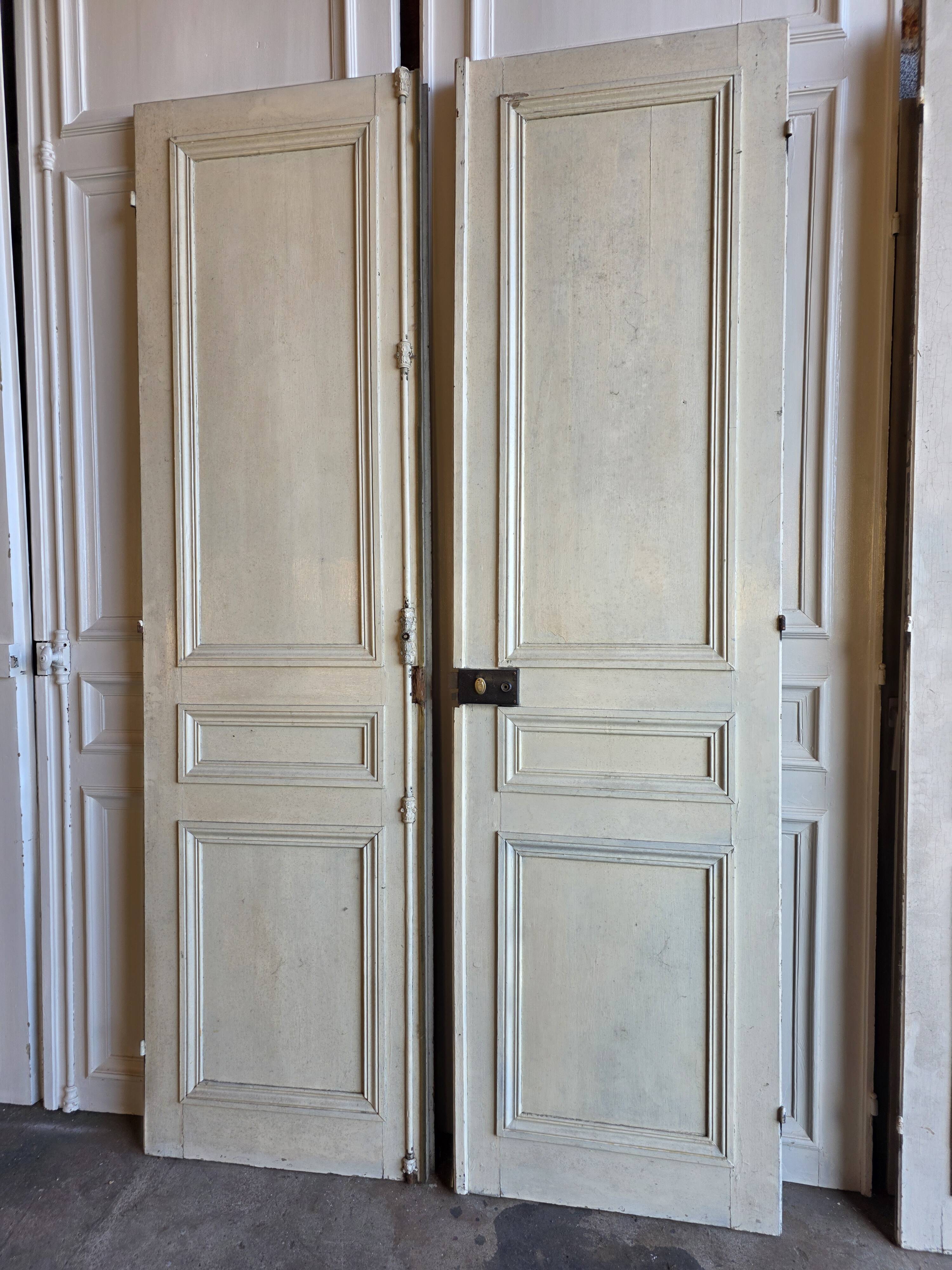 3 paires de portes de séparation du XIXème s.