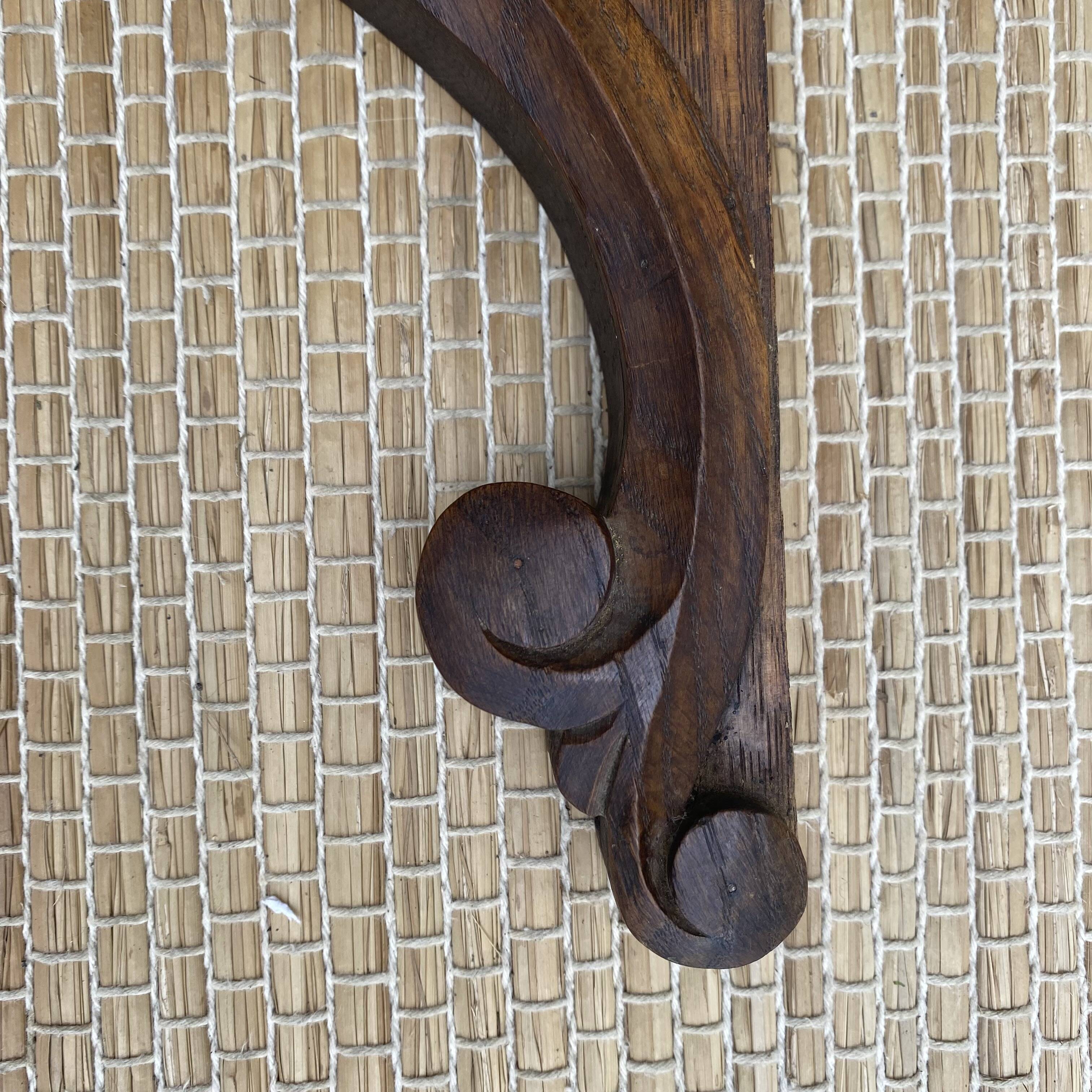 Decorative element, carved wooden wall brackets