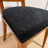 Biedermeier Dining Chair in Cherry Wood and Ink, South Germany, 1820s