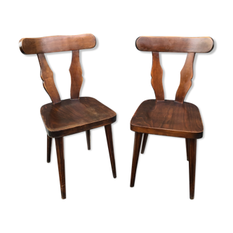 Paire de chaises bistrot 1960