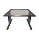 Table basse carrée en alu brossé