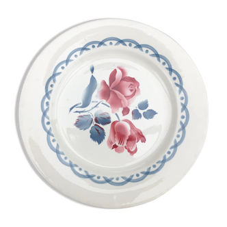 Set of 5 flat plates sarreguemines digoin cannes