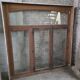 Old solid oak window from the early 20th century.