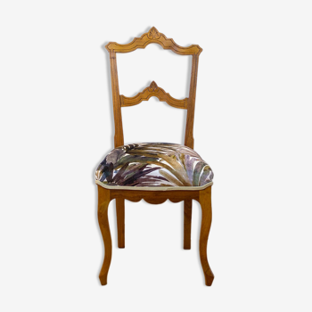 Walnut Alfonsin Era Upholstered Chair, Spain, Circa 1880