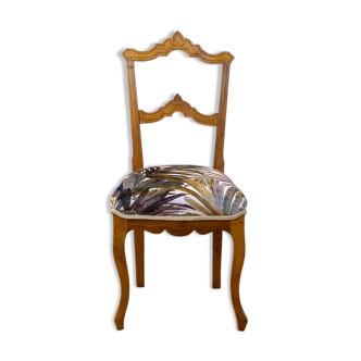 Walnut Alfonsin Era Upholstered Chair, Spain, Circa 1880