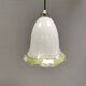 Pendant lamp in multicolored glass. Probably Danish or Swedish from 1970s