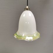 Pendant lamp in multicolored glass. Probably Danish or Swedish from 1970s