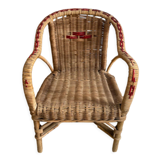 Rattan armchair for children