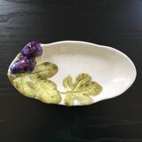Plat ovale décor figues