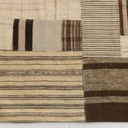 5x8 Cream & Beige Mid Century Modern Kilim Rug, 167x234Cm