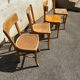 Set de 4 chaises bistrot dépareillées vintage 