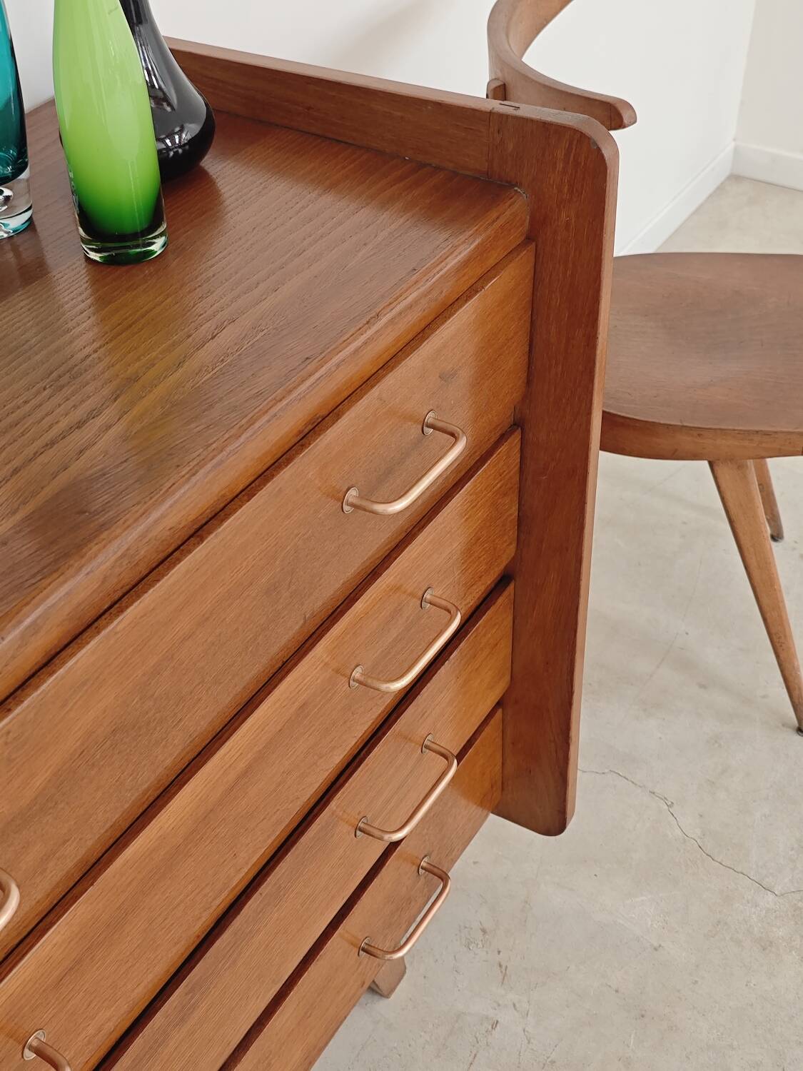 Commode vintage 4 tiroirs 1960