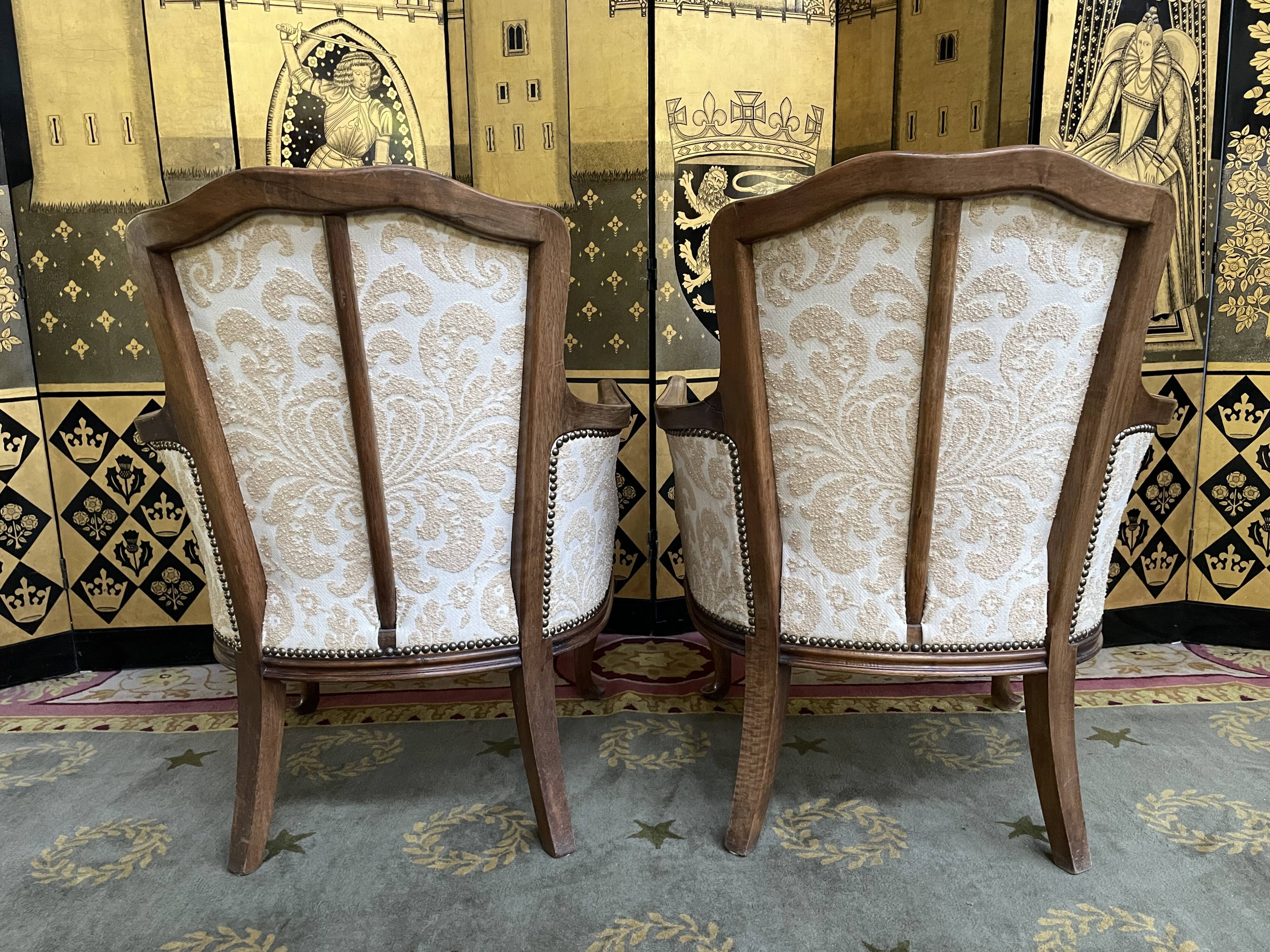 Pair of English armchairs