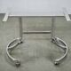 1970s Italian Space Age Chrome and Smoked Glass Rolling Side Table