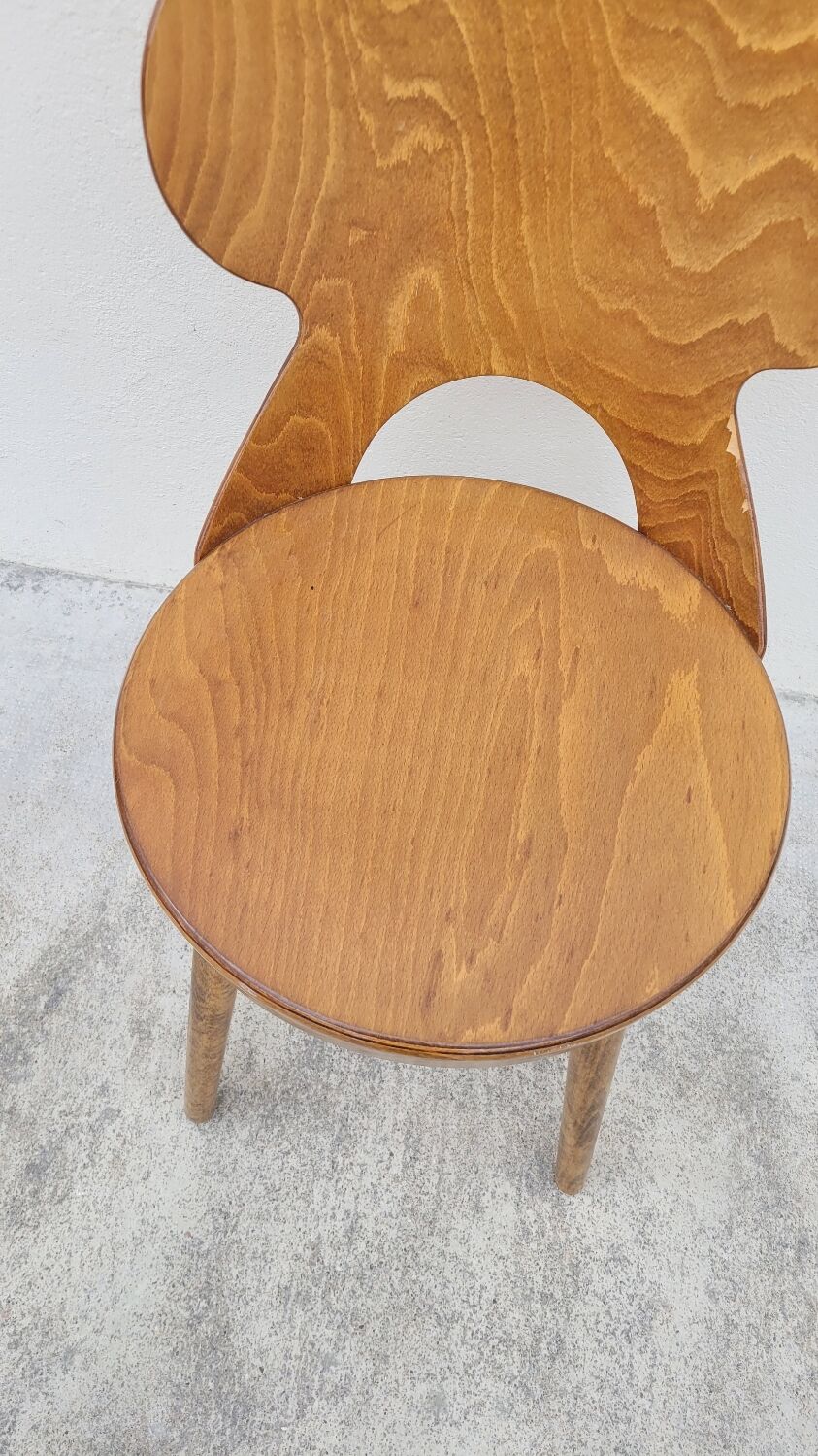 Chaise de bistrot baumann modèle Trèfle 1950