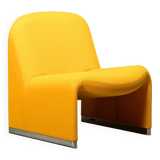 Giancarlo Piretti Alky Lounge Chair in Yellow Fabric for Anonima Castelli