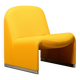 Giancarlo Piretti Alky Lounge Chair in Yellow Fabric for Anonima Castelli