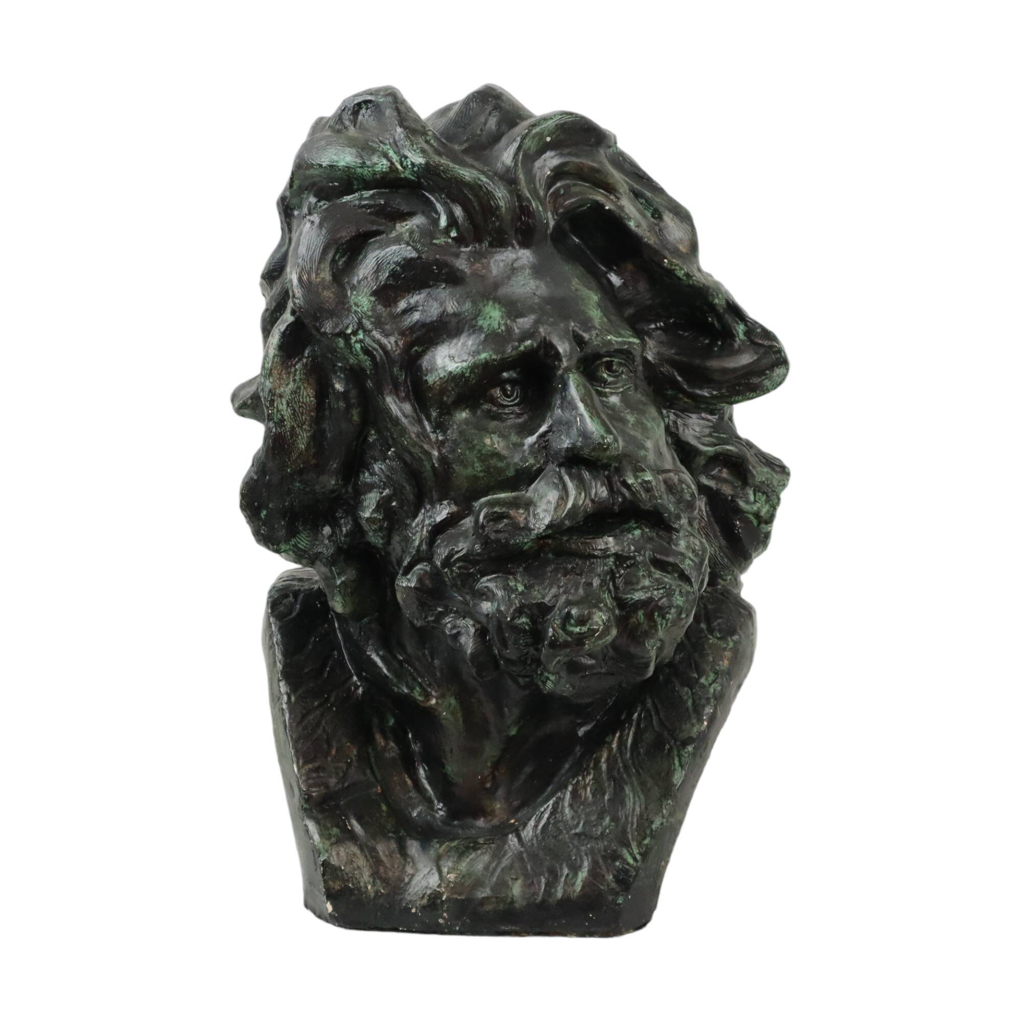Guerrier néoclassique gaulois tête de gaulois d'après François Rude (1784-1855)