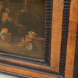 Oil on panel Dutch interior scene Flemish school 19th century