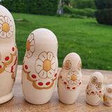Russian pyrograved matryoshka doll