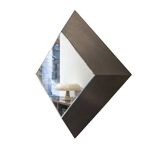 Elegante Console space age con specchio in acciaio e vetro Anni 70