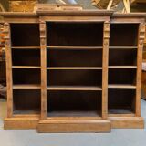 Victorian Oak Breakfront Bookcase