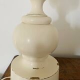 Large turned wooden lamp base