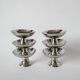 set of 6 designer stainless steel bowls 1970 6 X 9.5 cm