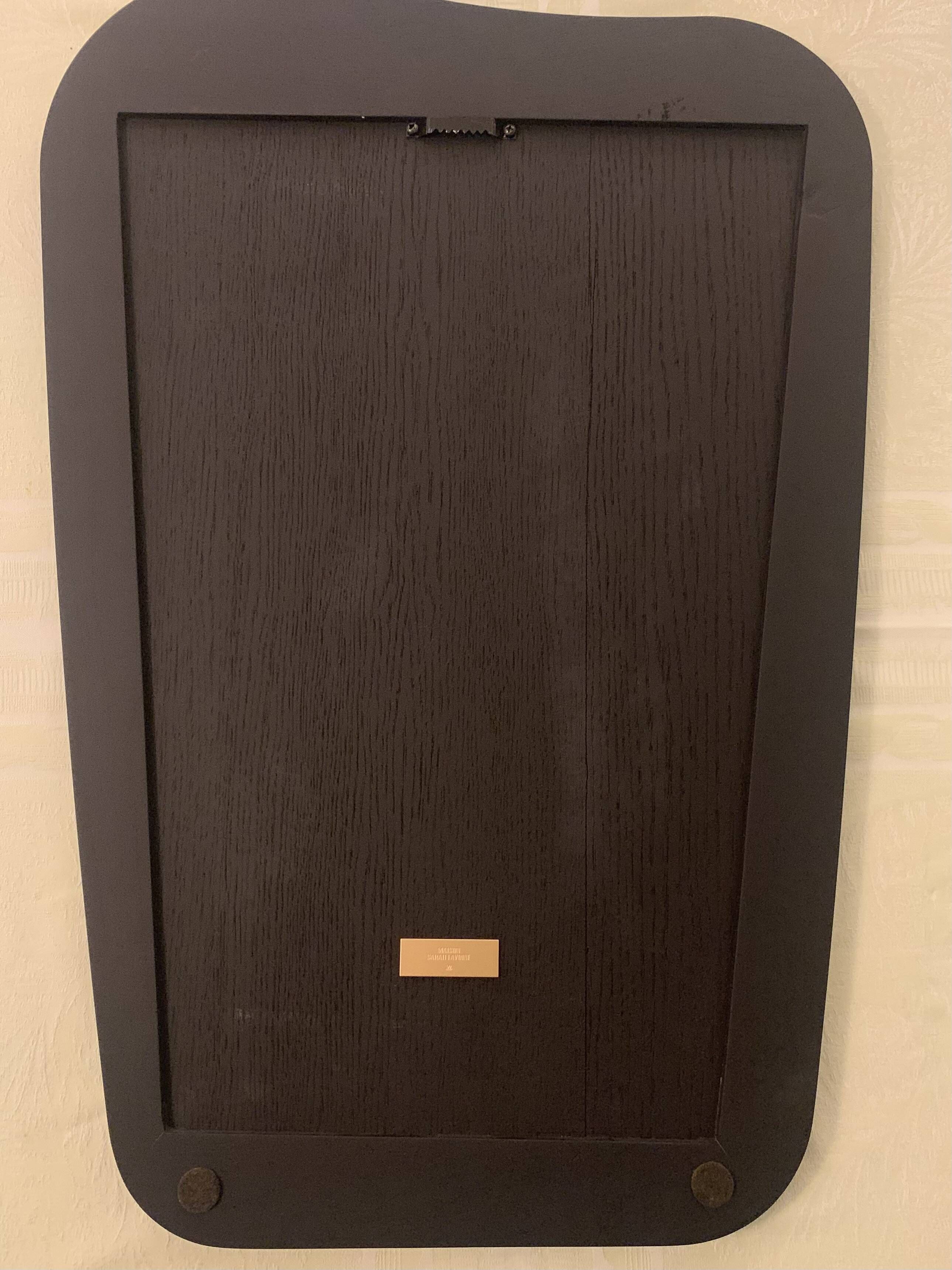 Organic mirror, 50 x 75, black oak, Maison Sarah Lavoine