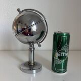 Vintage 1960 cigarette case world map chrome dispenser - 22 x 13 cm