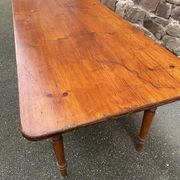 Large Alsatian bistro coffee table in fir French bistro table 1930