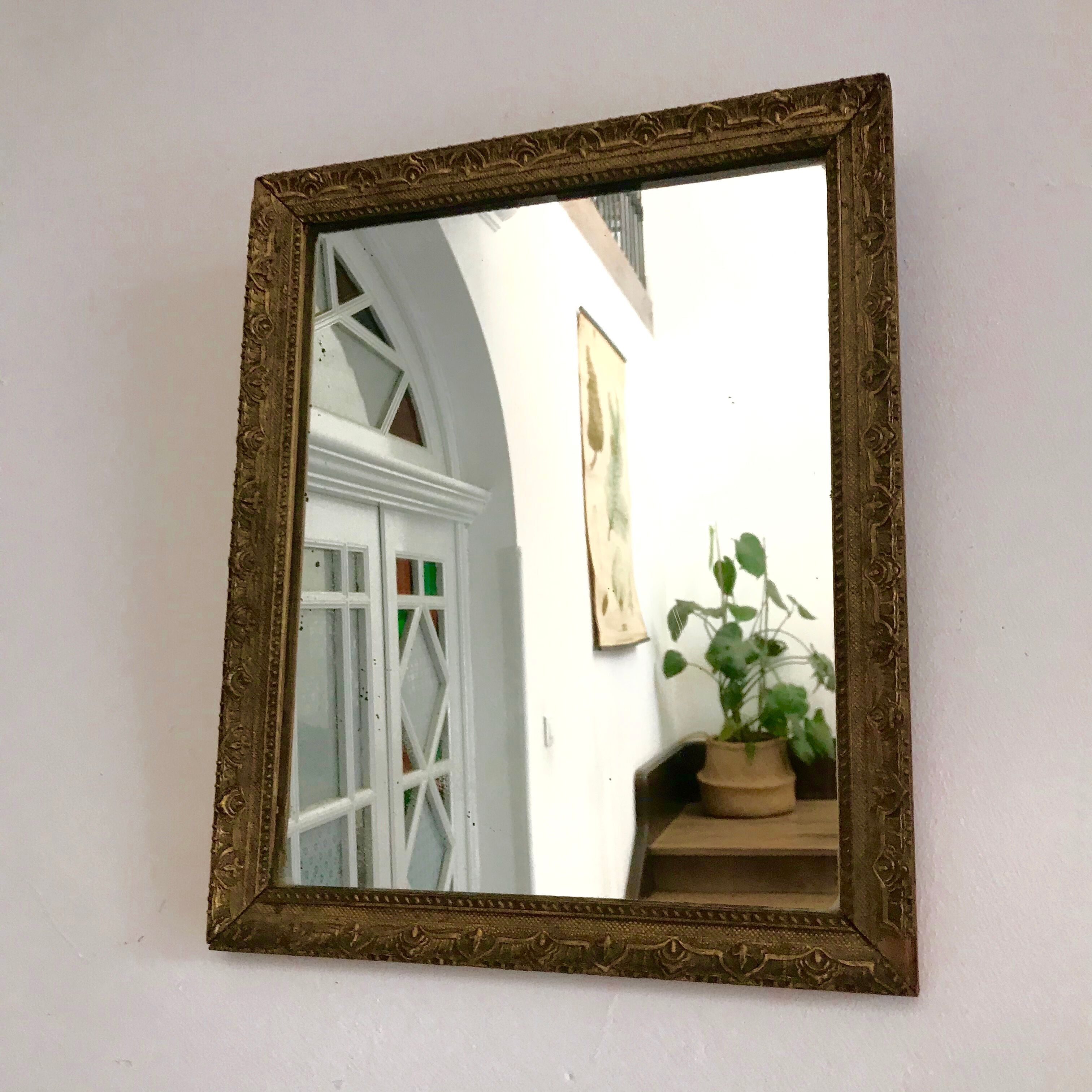 Old wooden mirror 40x 35cm