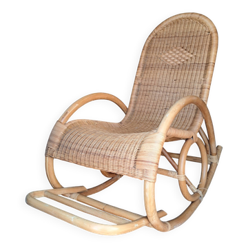 rockingchair en osier