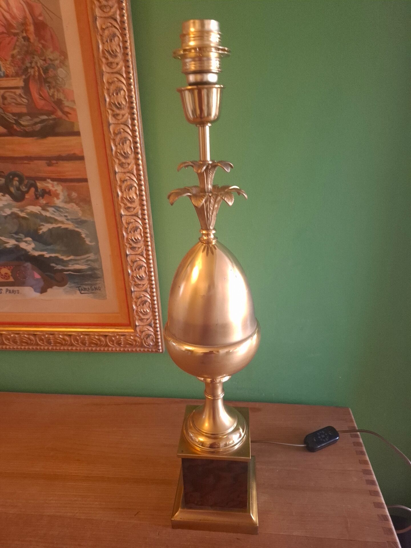 Lampe ananas Hollywood regency