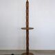 Neo-Basque floor lamp in turned wood - 50s
