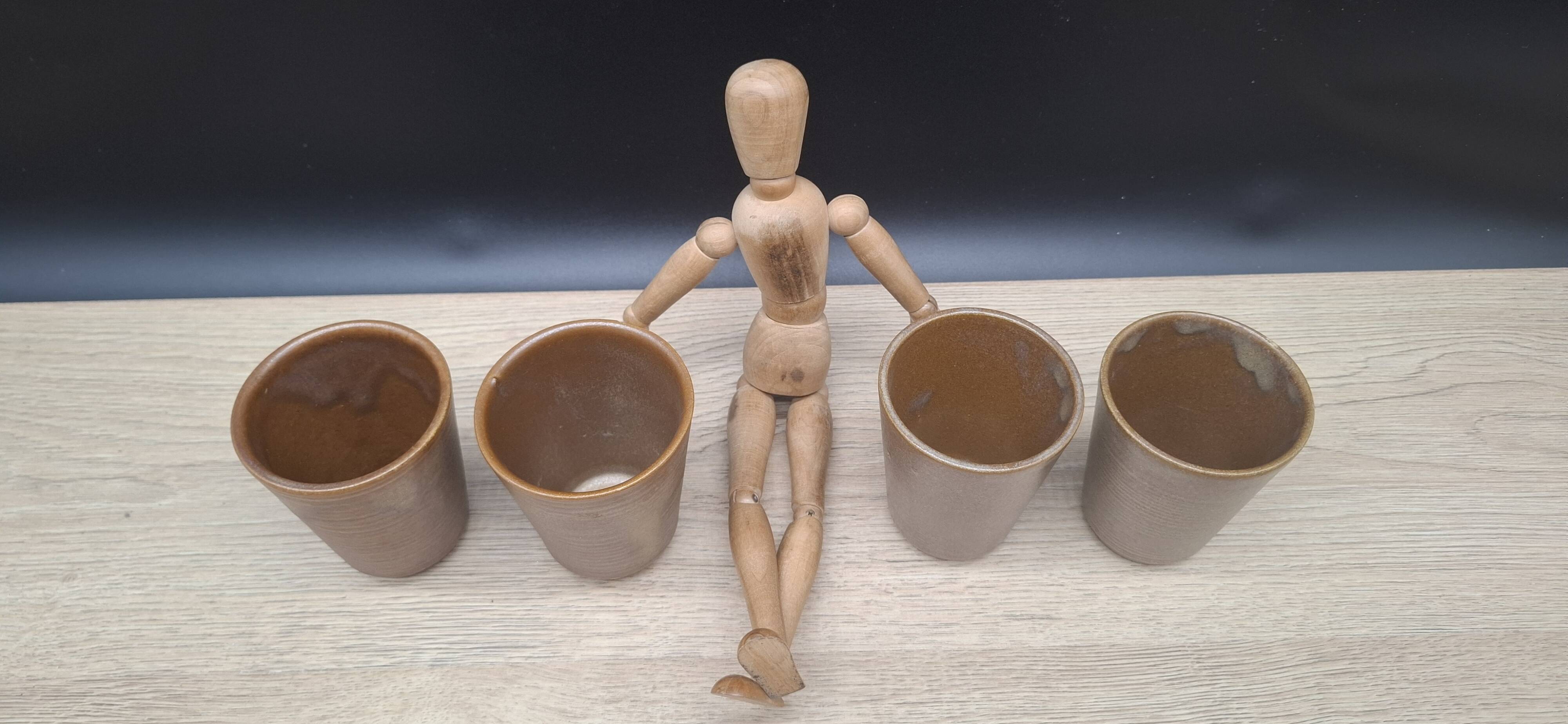 Set of 4 Digoin stoneware cups and tumblers 2