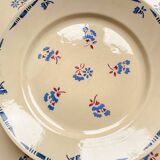 5 small vintage porcelain plates K&G Luneville "Flore" 1950s small blue flowers