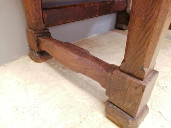 Ancien table billot de boucher trussant & cie, 1960