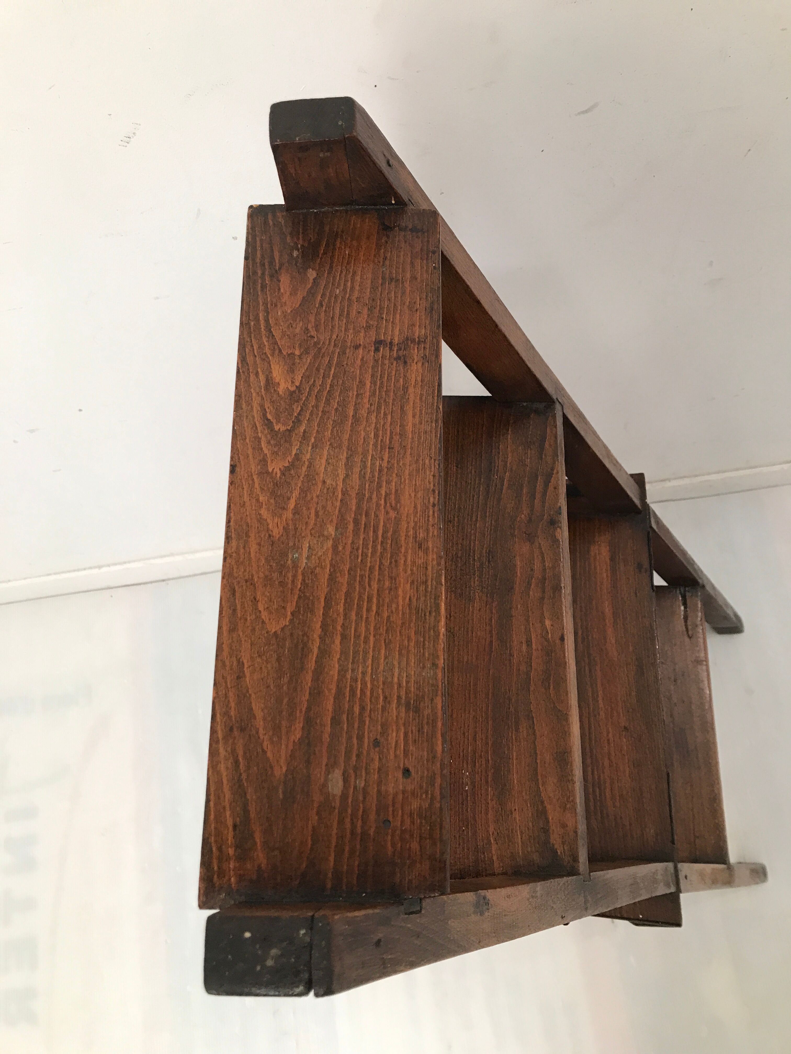 Vintage bookcase stepladder chair